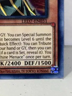 Jinzo The Machine Menace LED7-EN031 Ultra Rare 1st Edition LP Yugioh TCG - Image 4