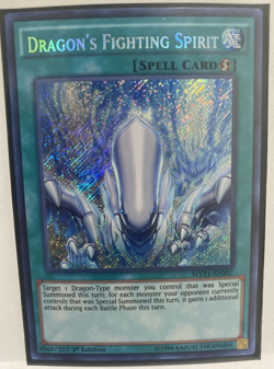 Dragon's Fighting Spirit Yu-Gi-Oh! MVP1-ENS07 1st Secret Rare - Image 1