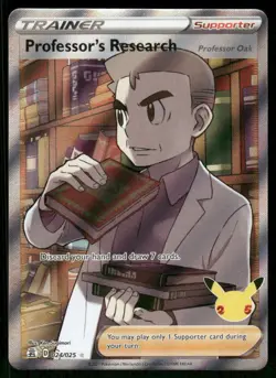 Pokemon Cards Professor's Research (Professor Oak) 024/025 Celebrations NM - Image 1