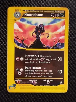 (LP) Houndoom 15/147 2002 Aquapolis Non Holo Rare Pokemon Card - Image 1