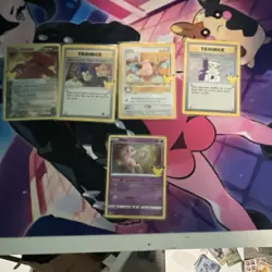 Pokemon Celebrations Card Lot Mewtwo Cleffa Mew Trainer 5 Cards - Image 1
