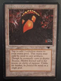 Magic: The Gathering Mishra's Workshop Card (Antiquities) - MP (GOOD) - Image 1