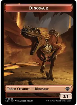 Dinosaur Token (0009) MTG NM - The Lost Caverns of Ixalan - Image 1