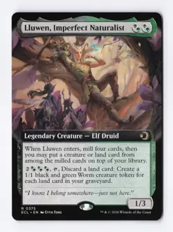 Lluwen, Imperfect Naturalist (Extended Art) 0375 (R) MTG Lorwyn Eclipsed (ECL) - Image 1