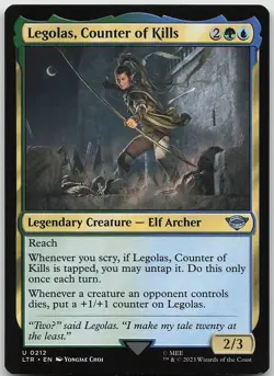 Legolas, Counter of Kills 212 Uncommon The Lord of the Rings NM MTG - Image 1