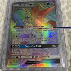 Pokemon TCG Scizor GX Rainbow Secret Rare 175/168 Celestial Storm NM - Image 2