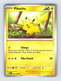 2x Pikachu - Scarlet & Violet 151 025/165 - Common - NM - Pokemon - Image 1