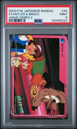PSA 9 2026 CERT POP 10 STANTLER & BROCK 2000 POKEMON JPN BANDAI ANIME #44 - Image 1