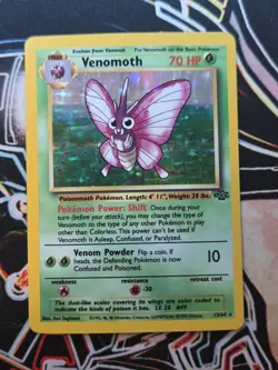 Pokemon 1999 TCG: Venomoth Holo Rare (Jungle Set - Unlimited 13/64) - Image 1