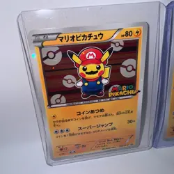 Mario & Luigi Pikachu 293 295/XY-P Special Box Promo Pokemon Card CUSTOM Display - Image 2
