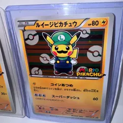 Mario & Luigi Pikachu 293 295/XY-P Special Box Promo Pokemon Card CUSTOM Display - Image 3