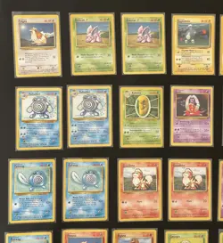 Vintage Pokemon Base Set Lot 46 Cards 1999 WotC - Commons & Uncommons TCG Game - Image 2