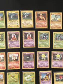 Vintage Pokemon Base Set Lot 46 Cards 1999 WotC - Commons & Uncommons TCG Game - Image 3