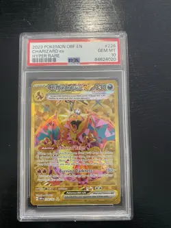 2023 POKEMON OBF EN-OBSIDIAN FLAMES HYPER RARE #228 CHARIZARD EX PSA 10 - Image 1