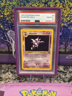 1999 Pokemon Fossil Haunter Holo #6 PSA 10 - Image 1