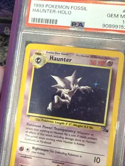 1999 Pokemon Fossil Haunter Holo #6 PSA 10 - Image 3