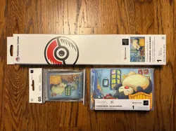 POKEMON CENTER EXCLUSIVE VAN GOGH Munchlax & SNORLAX Playmat, Deck Box, Sleeves - Image 1