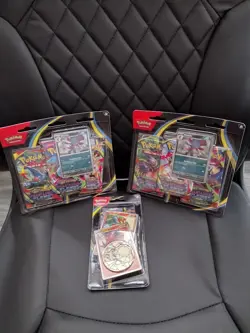 3 LOT Pokemon Phantasmal Flames ME02 3-Pack Blister Brand New sealed - Image 1