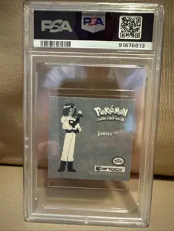 1999 Pokemon Stickers James Series 1 Bonus Prism Sticker PSA 9 - Image 2