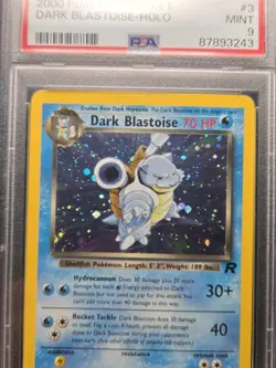 Dark Blastoise Holo Rare 3/82 - PSA 9 - Pokemon Team Rocket 2000 - Image 3