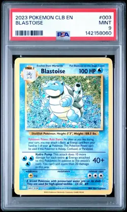 PSA 9 Mint Blastoise 003/034 Classic Collection CLB 2023 Holo Pokemon TCG - Image 1