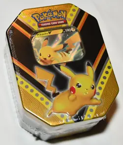 NEW! SEALED! Pokemon TCG V Powers Tin Pikachu (Fast Shipping!) 1 - Image 2