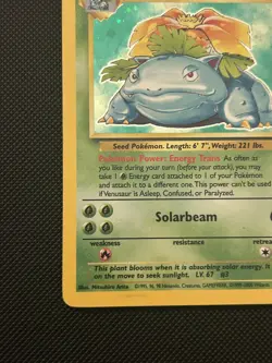 Pokemon Venusaur 15/102 Base Set 2 Unlimited Holo 1999 WOTC Vintage LP Rare TCG - Image 2
