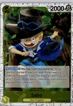 Sabo ST13-007 PRB02 Foil One Piece Card Game Trading Card TCG - Image 1