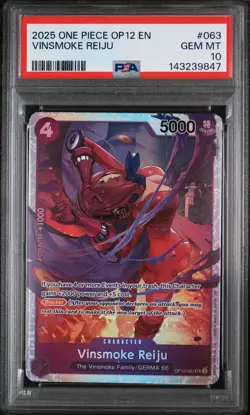 Vinsmoke Reiju #063 2025 One Piece OP12 Legacy Of The Master • PSA 10 - Image 1