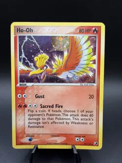 Pokemon TCG Ho-Oh EX Unseen Forces 27/115 Cosmo Holo Rare Card - Image 1