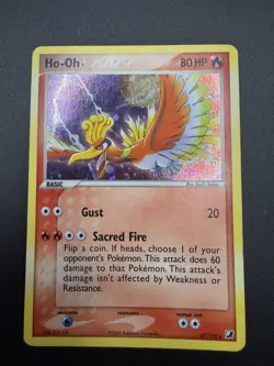Pokemon TCG Ho-Oh EX Unseen Forces 27/115 Cosmo Holo Rare Card - Image 3