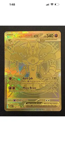 Pokemon Mega Lucario EX 188/132 MEG Holo English Standard Card 2025 - Image 4