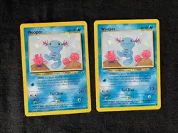 Wooper Slime/Tail Slap 50 HP Pokemon Neo Discovery TCG Card 71/75 – Lot of 2 - Image 1