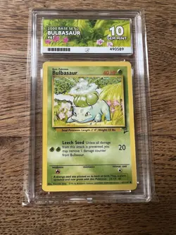 Pokemon TCG Bulbasaur Base Set 2, Card 67/130 Ace 10 (currently 1/1 only ace 10) - Image 1