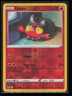 Litten 030/195 Pokemon Silver Tempest Common Near Mint Reverse Holo Card - Image 1