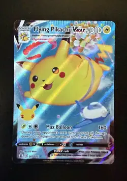 Pokemon TCG Flying Pikachu VMAX Holo Ultra Rare Card Celebrations 007/025 - Image 1