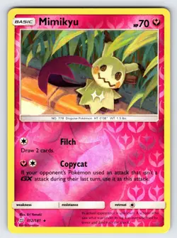 Mimikyu 112/181 2019 S&M Team Up Pokemon Card TCG Nintendo Reverse Holo Rare Nm - Image 1