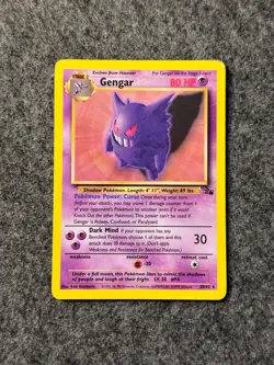 Gengar 20/62 Fossil Unlimited Non Holo Rare Card Pokemon TCG WOTC MP - Image 1