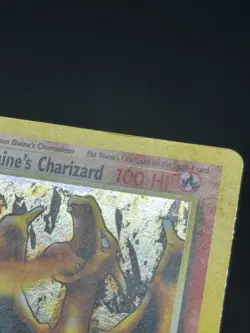 Pokemon Blaine's Charizard Holo Rare Card 2/132 1st Edition Gym Challenge Set - Image 3
