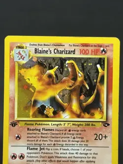 Pokemon Blaine's Charizard Holo Rare Card 2/132 1st Edition Gym Challenge Set - Image 5