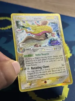 Pidgeot Ex Holon Phantoms 14/110 Reverse Holo Stamped Rare Pokemon Card DMG - Image 4