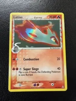 Pokemon TCG English Card ex Holon Phantoms Latias 21/110 Deck Holo Rare LP - Image 2