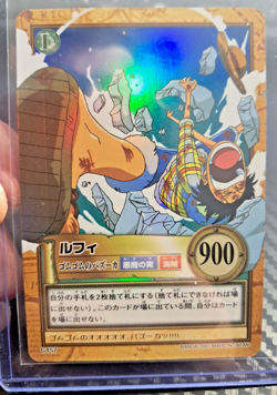 BANDAI One Piece Hyper Battle C457 LUFFY DEVIL FRUIT HOLO FOIL SCARCE EARLY CARD - Image 1