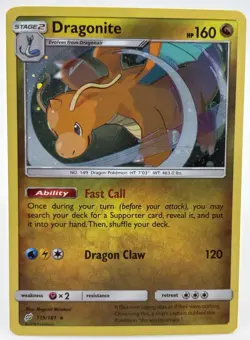 Pokemon TCG Dragonite Sun & Moon - Team Up #119/181 Holo Cosmos Holo Rare Holo - Image 1
