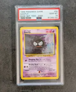 PSA 10 💎GEM MINT 1999-2000 UK 4TH PRINT BASE SET POKEMON GASTLY 50/102 #50 WOTC - Image 1