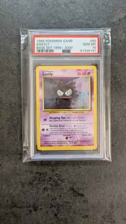 PSA 10 💎GEM MINT 1999-2000 UK 4TH PRINT BASE SET POKEMON GASTLY 50/102 #50 WOTC - Image 3