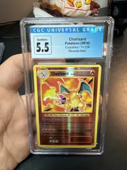 2016 POKEMON EVOLUTIONS REVERSE HOLO #11/108 CHARIZARD CGC 6 - Image 1