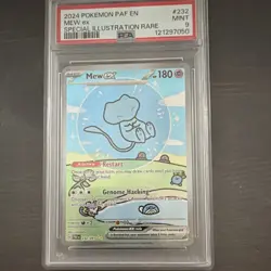 Pokemon Mew ex SV: Paldean Fates 232/091 Special Illustration Rare Holo PSA 9 - Image 1