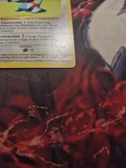 Pokemon TCG Porygon 1st Edition Shadowless Base Set 39/102 MP - Image 2