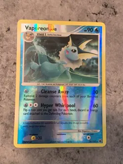 2008 Pokemon Vaporeon LV 45 Reverse Holo Foil 34/100 MP - Image 1